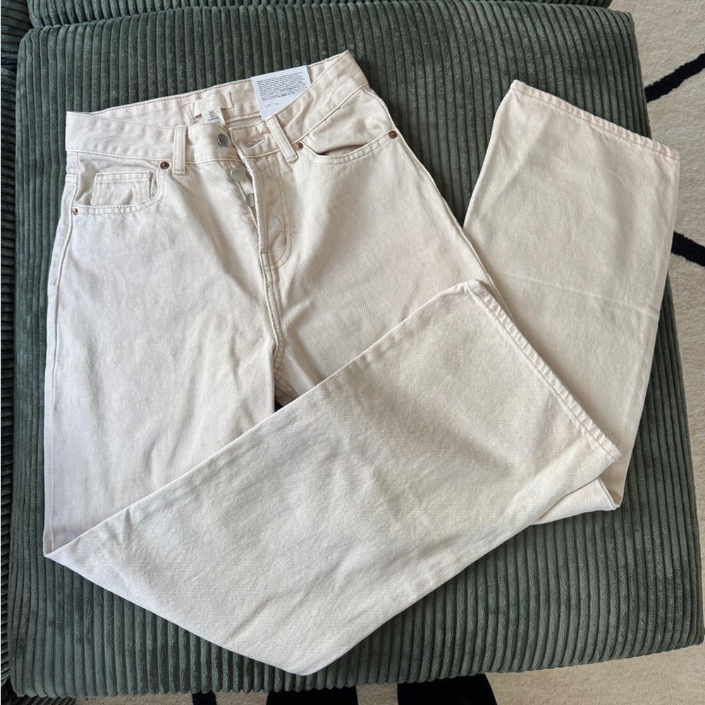 H&M Beige Wide-Leg Pants